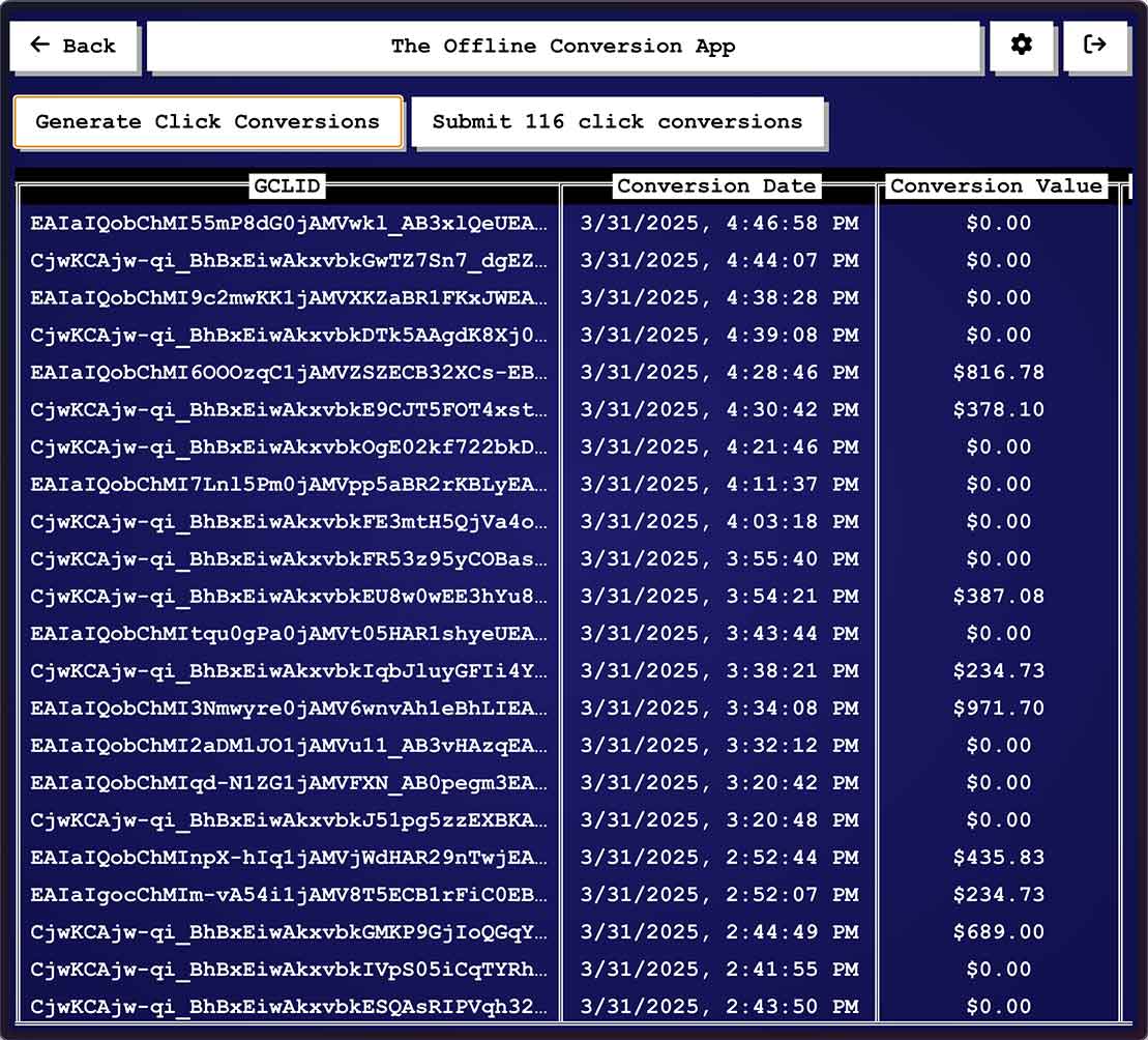 The Upload Offline Conversions App - FloFrame